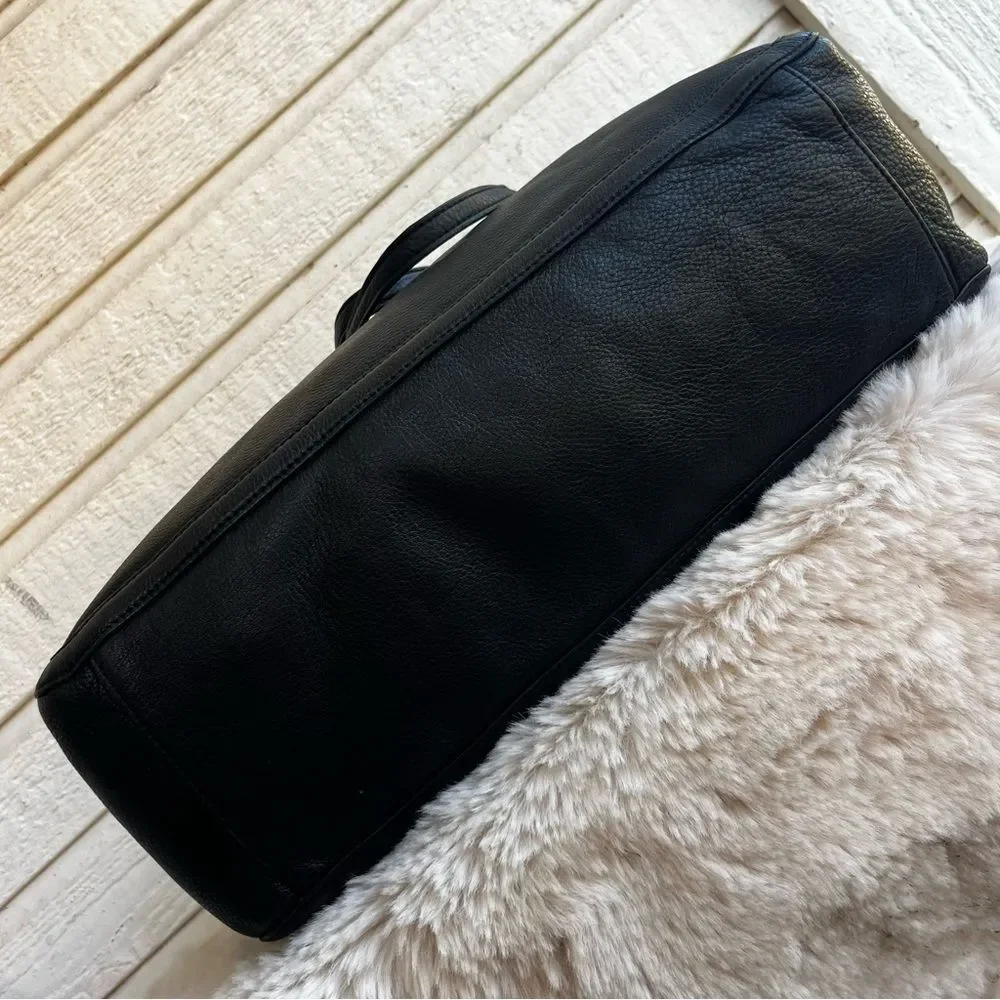 TORY BURCH Black XL Amanda Marion Travel JUMBO Fleming Emerson Tote Shoulder Bag